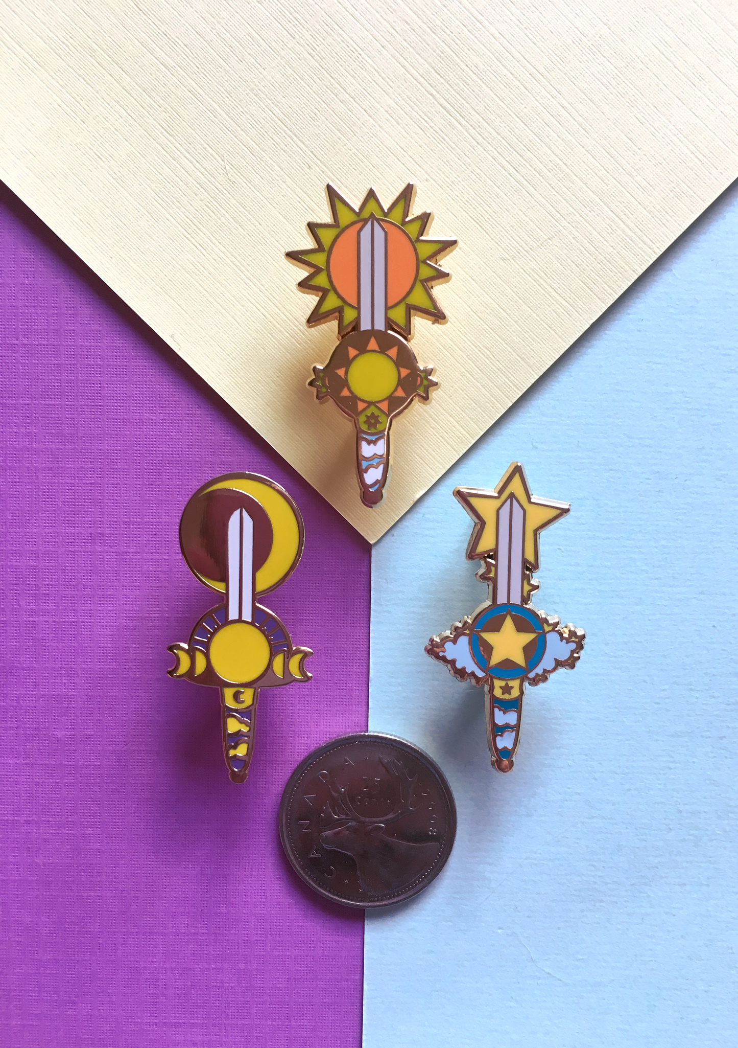 Celestial Knives Hard Enamel Pins