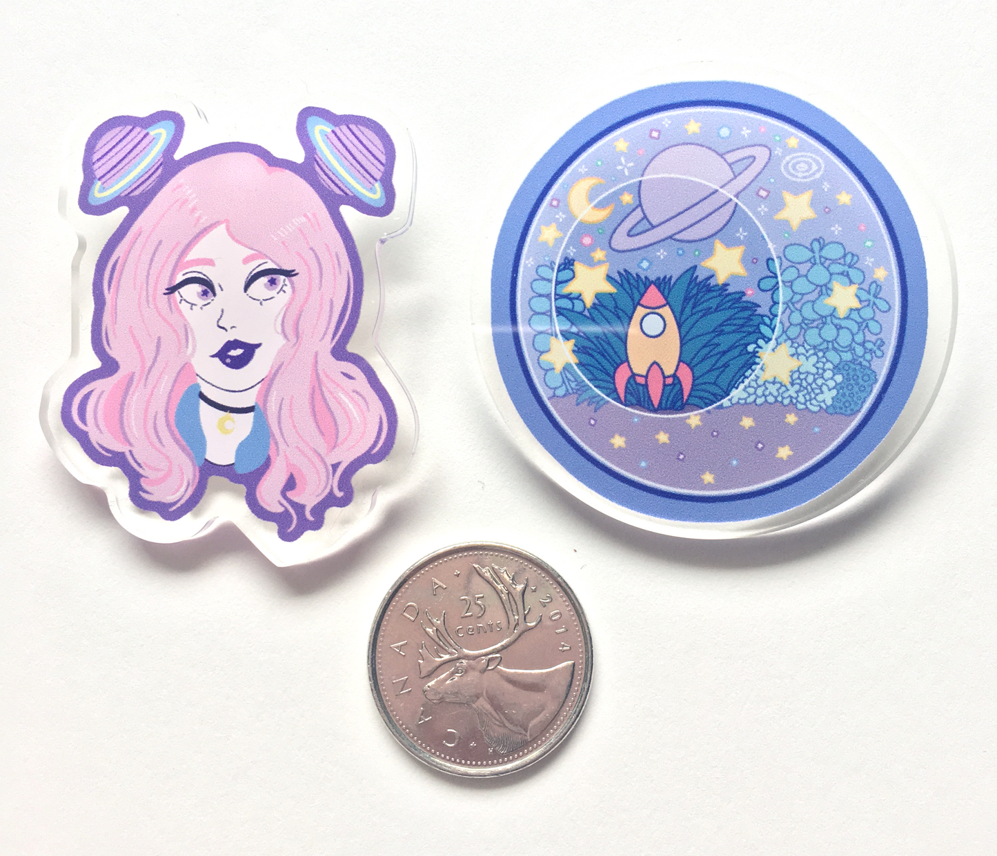 Space Acrylic Pins