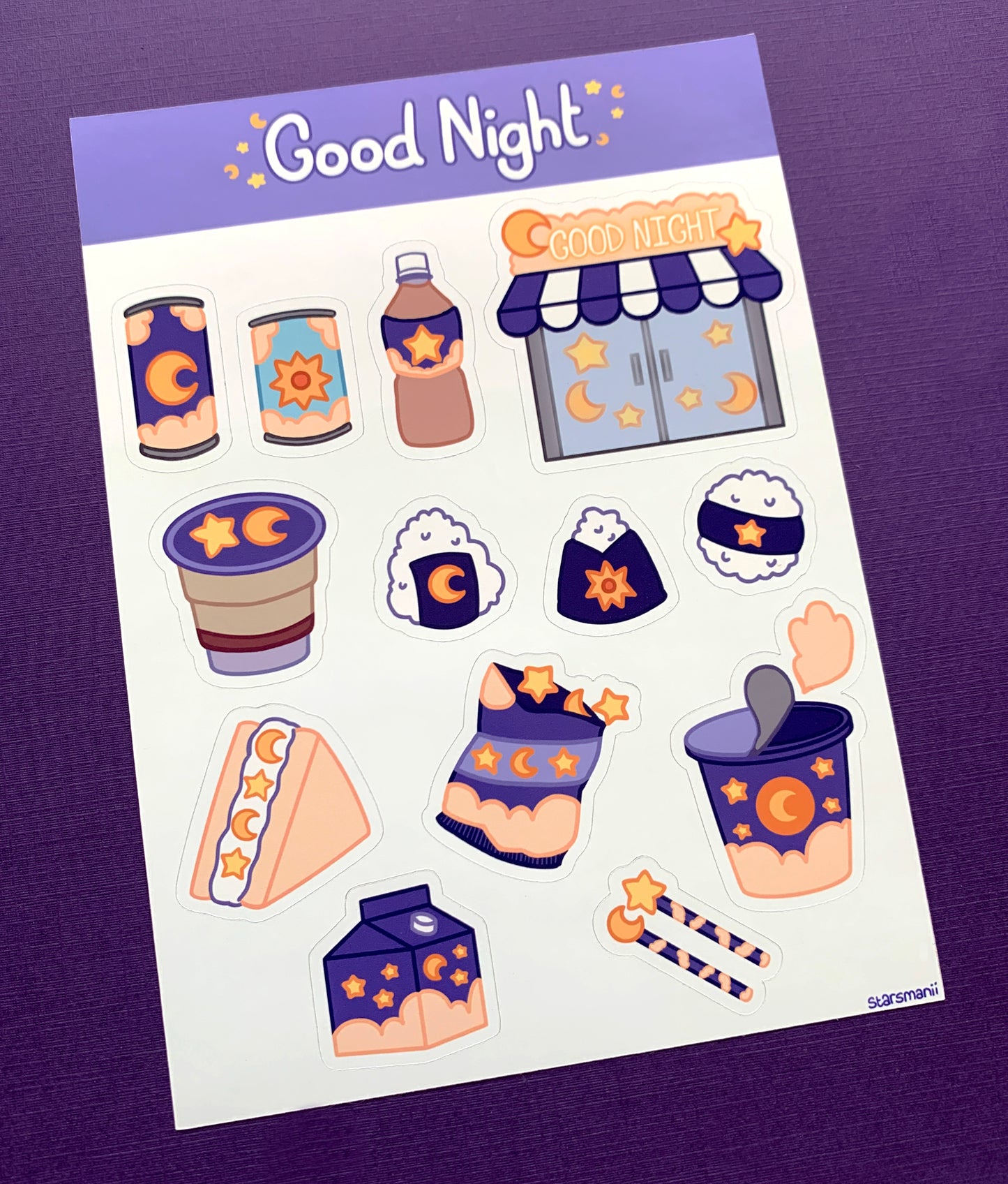 Good Night Convenience Store Sticker Sheet