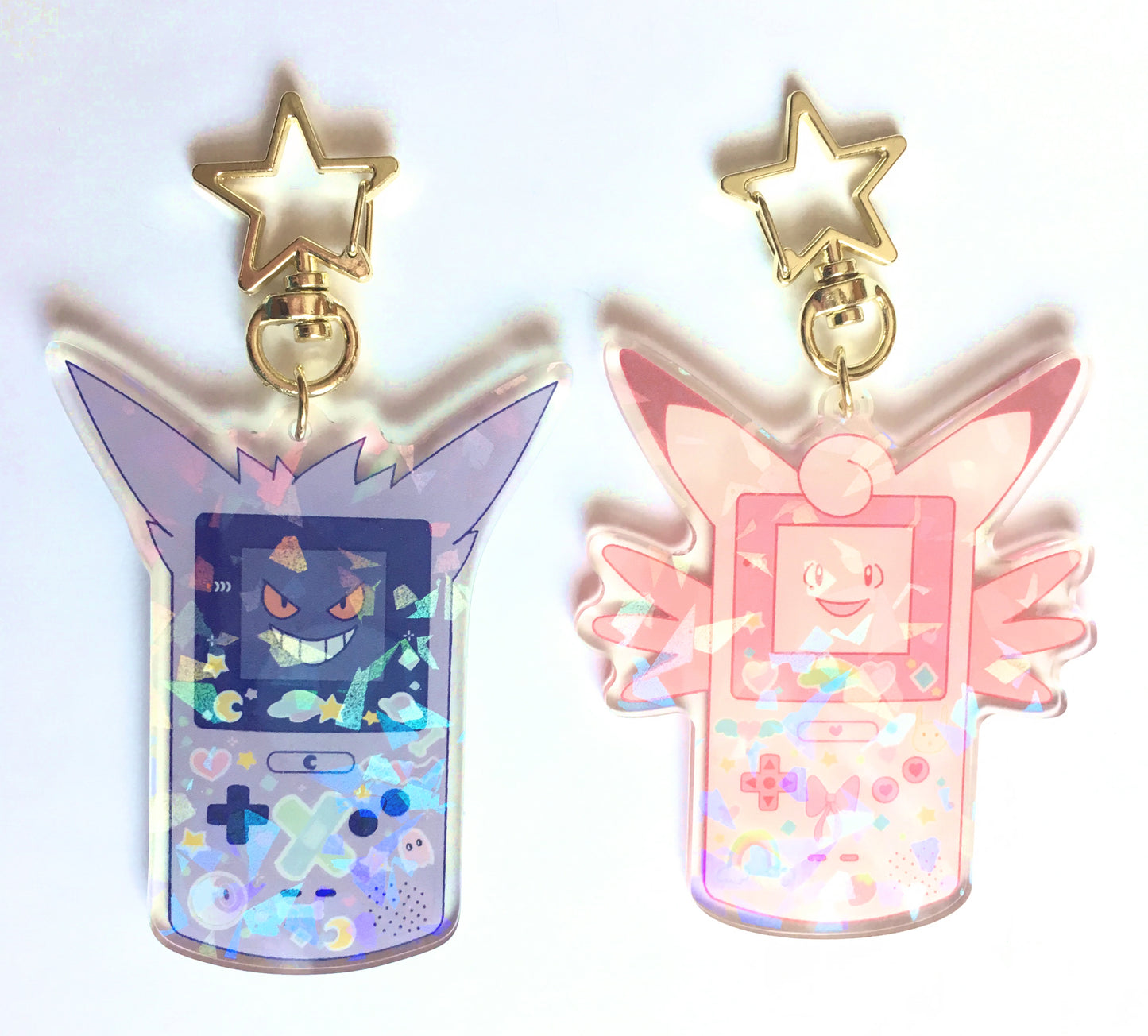 Holographic Ghost + Fairy Color Charms