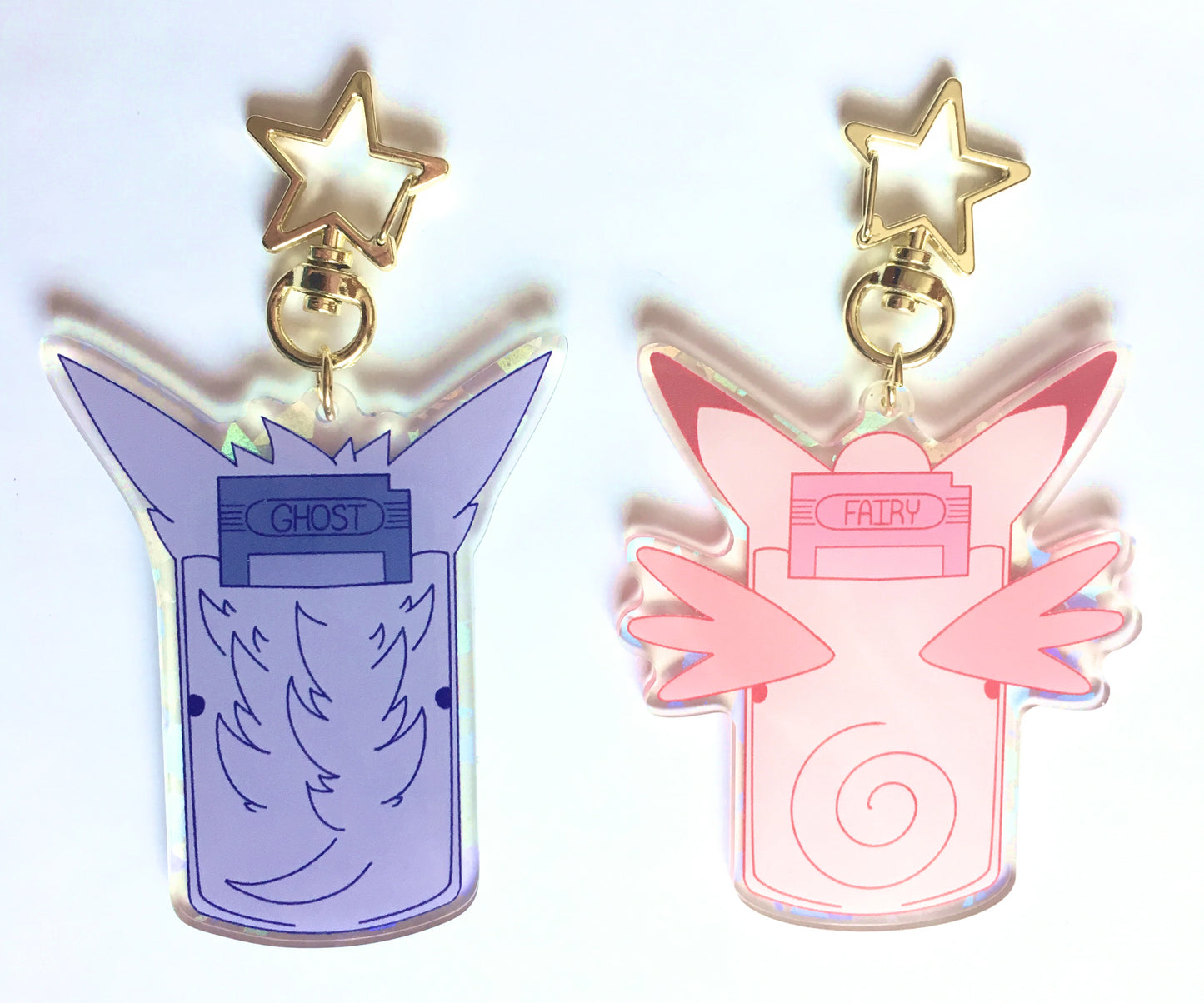 Holographic Ghost + Fairy Color Charms