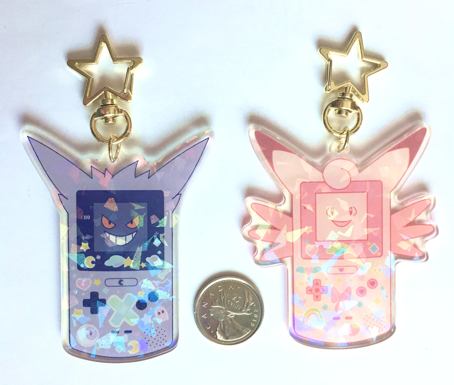 Holographic Ghost + Fairy Color Charms