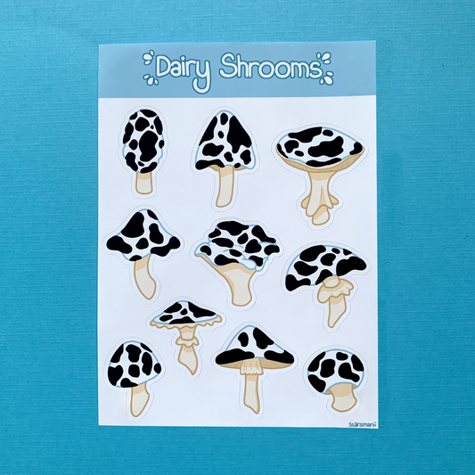 Dairy Shrooms Sticker Sheets