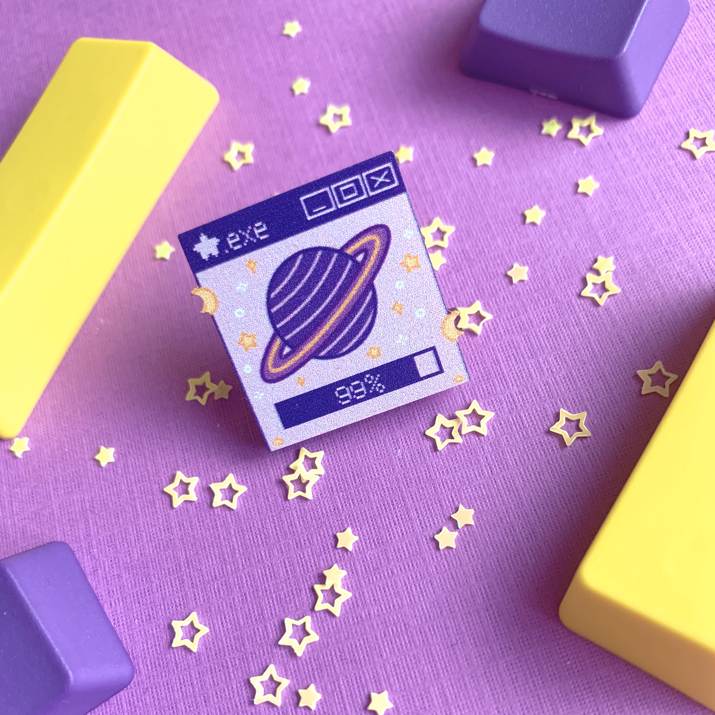 Space + Love Wooden Pins