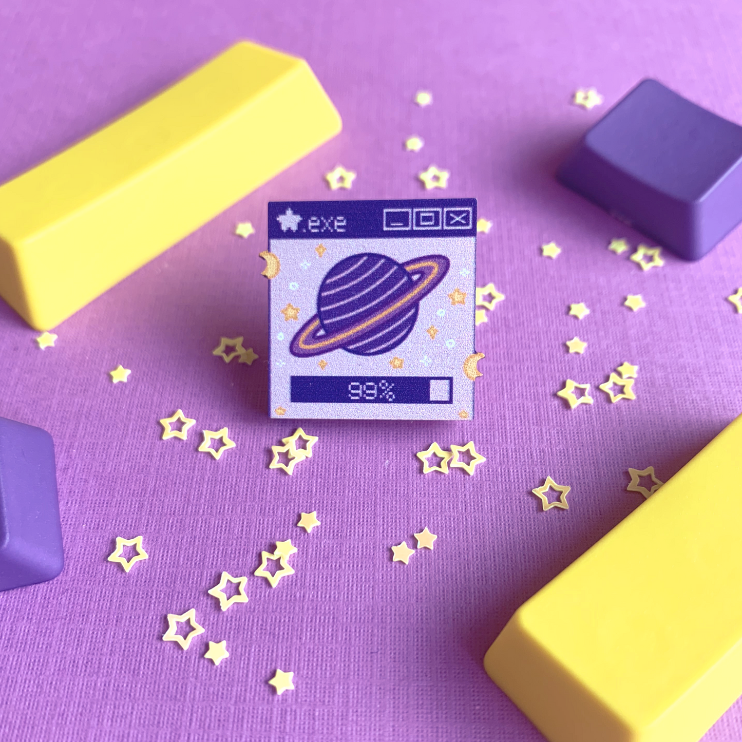 Space + Love Wooden Pins